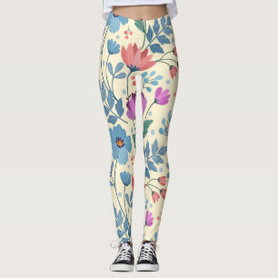 Schöne Frühlingsflorale Leggings