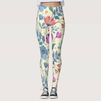 Schöne Frühlingsflorale Leggings