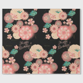 Schöne Frühlingsgarten Dekorative Geburtstag Geschenkpapier (Flach)