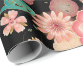 Schöne Frühlingsgarten Dekorative Geburtstag Geschenkpapier (Rolleneckpunkt)