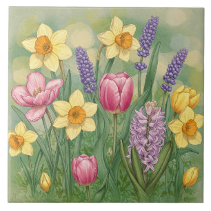 Schöne Frühlingshöhe Blume Fliese