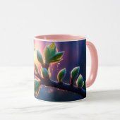 Schöne Frühlingsnatur mit Miniatur-Pixie-Kunst Tasse (VorderseiteRechts)