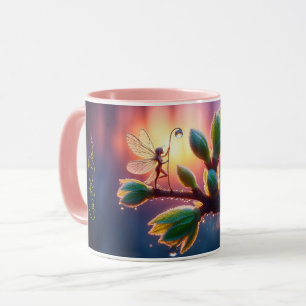 Schöne Frühlingsnatur mit Miniatur-Pixie-Kunst Tasse