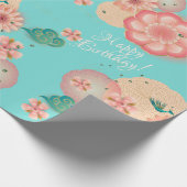 Schöne Frühlingspferde Blume Garten Dekorieren Geschenkpapier (Ecke)