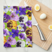 Schöne FrühlingsStiefmütterchen Geschirrtuch (Viertel Falte)