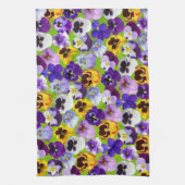 Schöne FrühlingsStiefmütterchen Geschirrtuch (Vertikal)