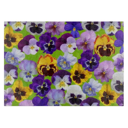 Schöne FrühlingsStiefmütterchen Schneidebrett (Vorderseite)