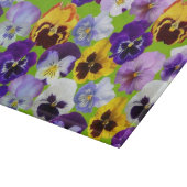 Schöne FrühlingsStiefmütterchen Schneidebrett (Ecke)