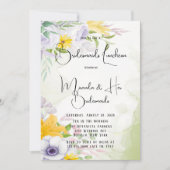 Schöne Frühlingsvormittag Blumenstrauß Mittagessen Einladung (Vorderseite)