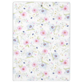 Schöne Frühlingswasserfarbe Blume Klemmbrett (Rückseite)