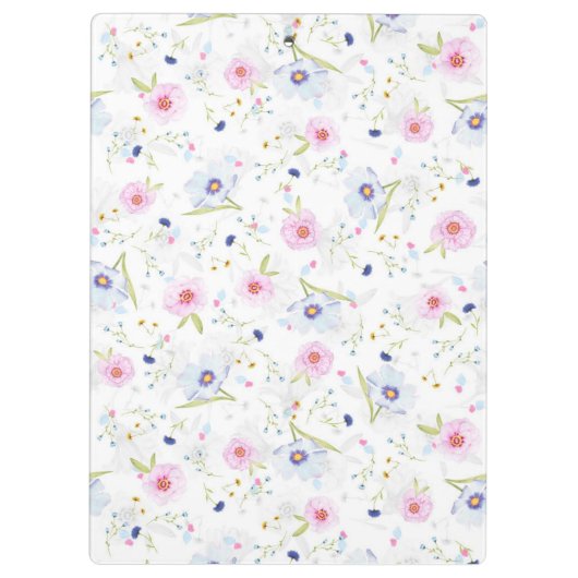 Schöne Frühlingswasserfarbe Blume Klemmbrett (Rückseite)