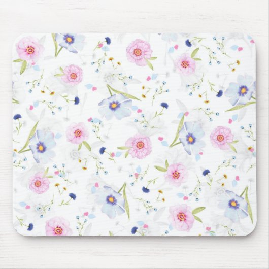 Schöne Frühlingswasserfarbe Blume von Schaufenster Mousepad (Vorne)