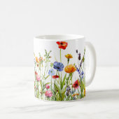 Schöne Frühlingswiese-Blume Wrap Kaffeetasse (VorderseiteRechts)