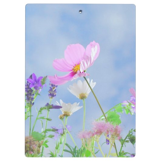 Schöne Frühlingswildblumen Klemmbrett (Rückseite)