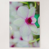 Schöne Fuchsien und weiße Blume Puzzle (Vertikal)