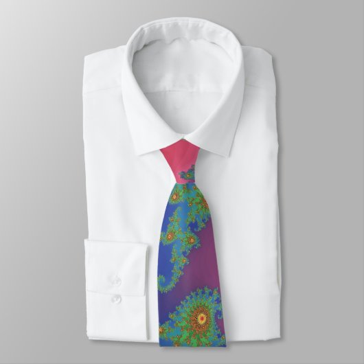 Schöne funky Regenbogenfarbene Fraktalkunst Krawatte (Gebunden)