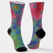 Schöne funky Regenbogenfarbene Fraktalkunst Socken (Gewinkelt)