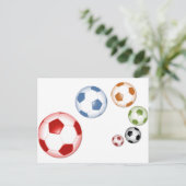 Schöne Fußball- oder Fußballkugeln Postkarte (Stehend Vorderseite)