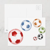 Schöne Fußball- oder Fußballkugeln Postkarte (Vorne/Hinten)