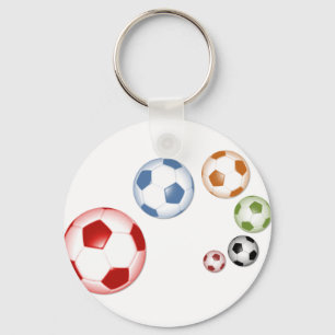 Schöne Fußball-Sammlung von Bällen Schlüsselanhänger