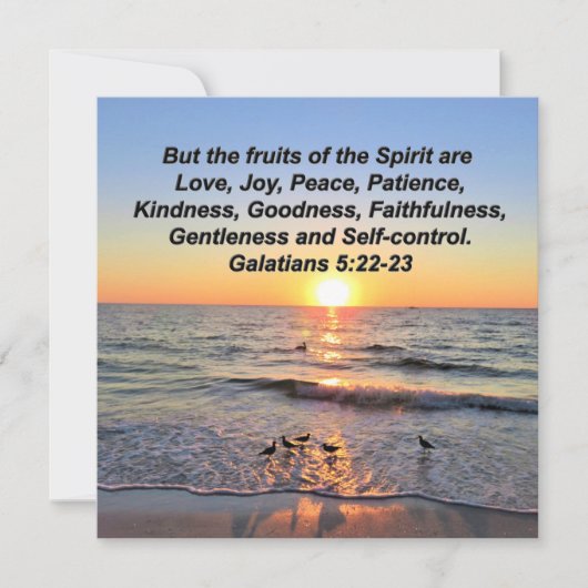 SCHÖNE GALATIANER 5 SONNENREISE EINLADUNG (Vorderseite)