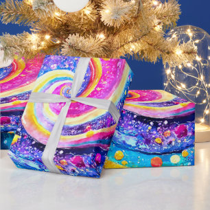 SCHÖNE GALAXIE GESCHENKPAPIER