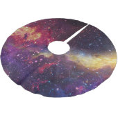 Schöne Galaxie, Nebel, Sternenhimmel. Polyester Weihnachtsbaumdecke (Schrägansicht)