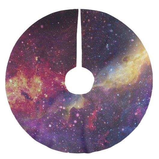 Schöne Galaxie, Nebel, Sternenhimmel. Polyester Weihnachtsbaumdecke (Vorderseite)