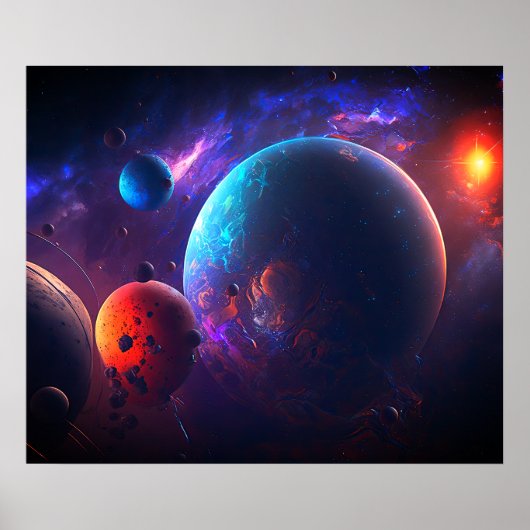 Schöne Galaxie Weltraumkosmisches Universum Poster (Vorne)