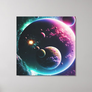 Schöne Galaxy Weltraumplaneten Milchstraße Leinwanddruck