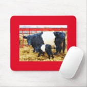 Schöne Galloway Kuh und Kalb Aquarell Mousepad (Mit Mouse)
