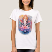 Schöne Ganesha und Lotus T-Shirt (Vorderseite)