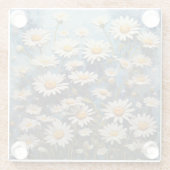 Schöne Gänge auf blauem Hintergrund Glasuntersetzer (Rückseite)