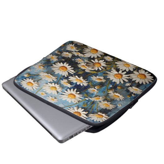 Schöne Gänge auf blauem Hintergrund Laptopschutzhülle (Vorne Knopf)