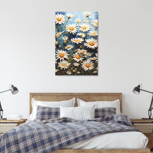 Schöne Gänge auf blauem Hintergrund Leinwanddruck (Insitu (Schlafzimmer))