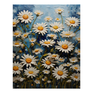 Schöne Gänge auf blauem Hintergrund Poster