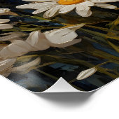 Schöne Gänge auf blauem Hintergrund Poster (Ecke)