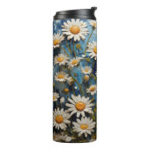 Schöne Gänge auf blauem Hintergrund Thermosbecher (Nach links gedreht)