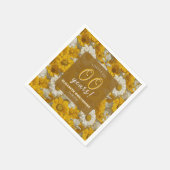 Schöne Gänseblümchen-Blumen-Fünfzigster Geburtstag Serviette (Ecke)