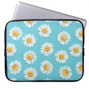 Schöne Gänseblümchen nahtloses Muster Laptopschutzhülle