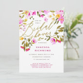 Schöne Garden Bridal Dusche Einladung (Stehend Vorderseite)