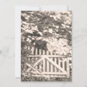 Schöne Garden Gate Wedding Einladung (Rückseite)