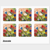 Schöne Garden Square Sticker (Blatt)