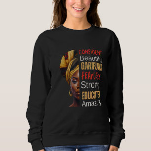 Schöne Garifuna Frau - Furchtlos, stark, Educa Sweatshirt