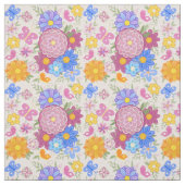 Schöne Garten Wildblumen Gänseblümchen Handgezeich Stoff (Muster)