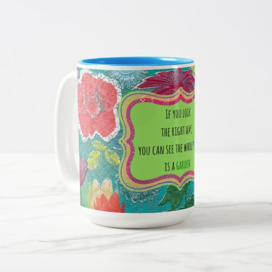 Schöne Gartenanlage Tasse (Vorderseite Links)