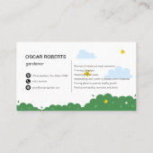 Schöne Gartenanlage Wartung Visitenkarte (Rückseite)