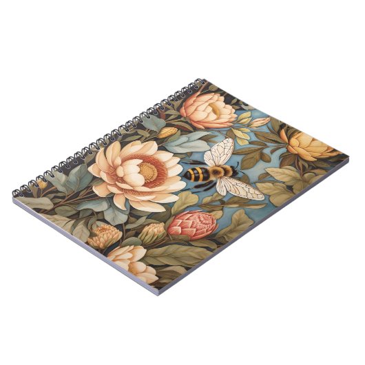 Schöne Gartenbäume mit Protea-Blume Notizblock (Linke Seite)