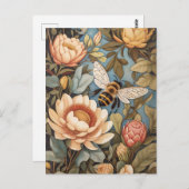 Schöne Gartenbäume mit Protea-Blume Postkarte (Vorne/Hinten)