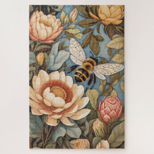 Schöne Gartenbäume mit Protea-Blume Puzzle